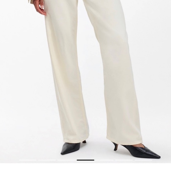 Rag & Bone Logan Wide Leg Jeans in Bone 27 - Picture 3 of 7